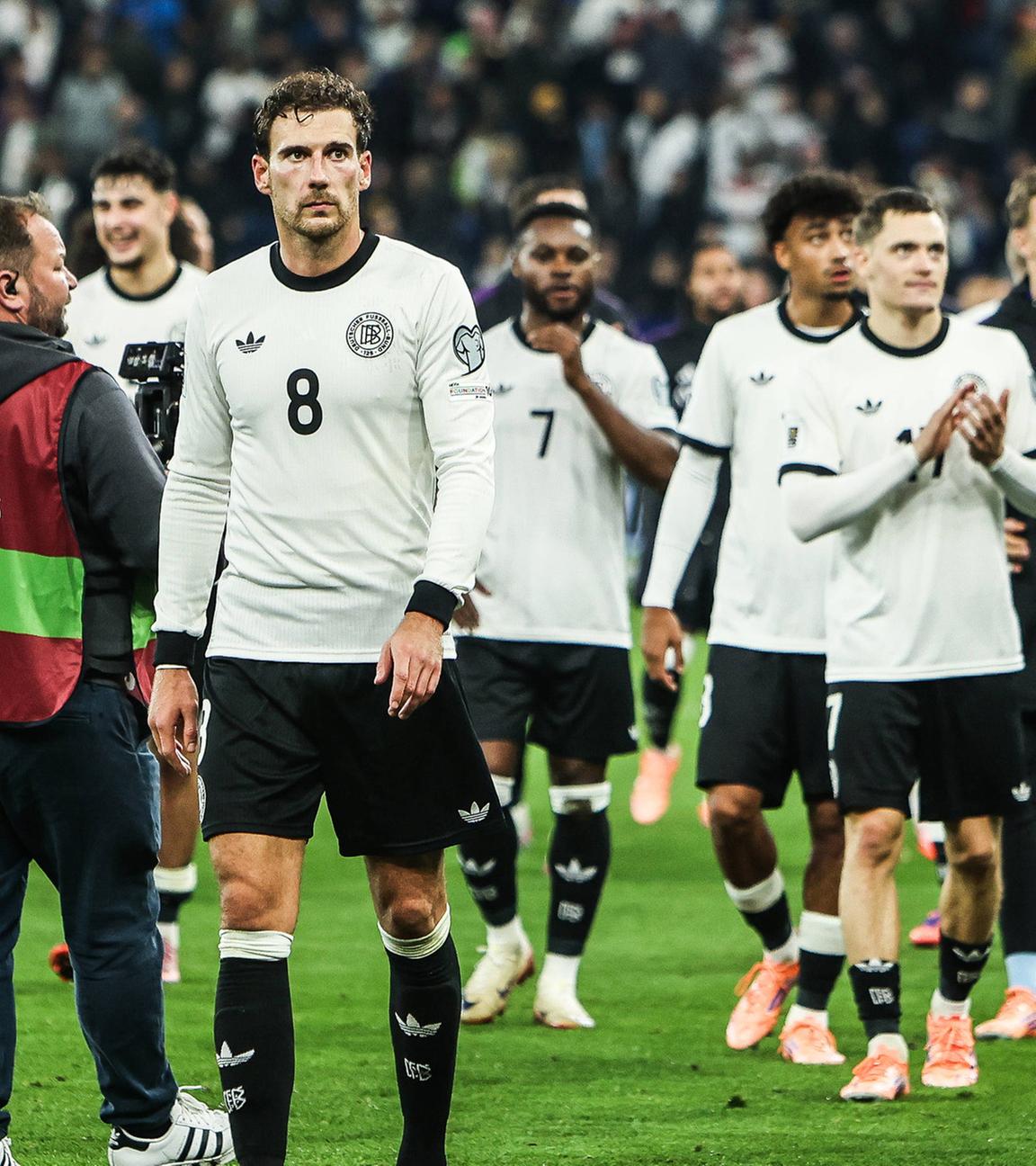 Deutsche Fußballnationalmannschaft im Stadion in Sinsheim nach dem WM-Qualifikationsspiel gegen Luxemburg am 10.10.2025