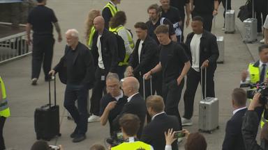 Deutsche Nationalmannschaft am Flughafen