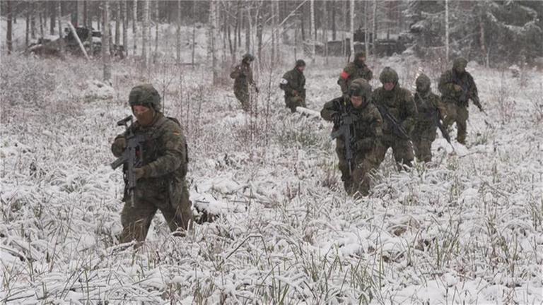Deutsche Soldaten bei einer Übung in Litauen