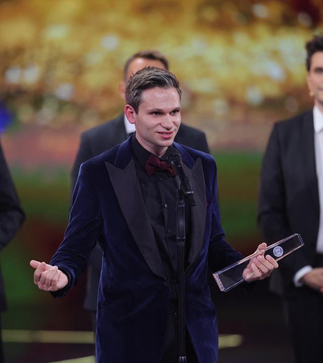 Fabian Köster bei der Verleihung des Deutschen Fernsehpreises.