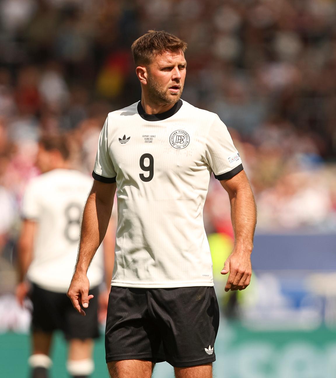 Enttäuschung bei Deutschlands Niklas Füllkrug beim Spiel um den dritten Platz gegen Frankreich am 08.06.2025.