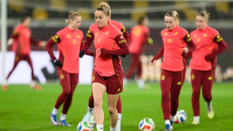 Sachsen, Dresden: Fußball: Frauen, vor dem WM-Qualifikationsspiel Deutschland - Slowenien