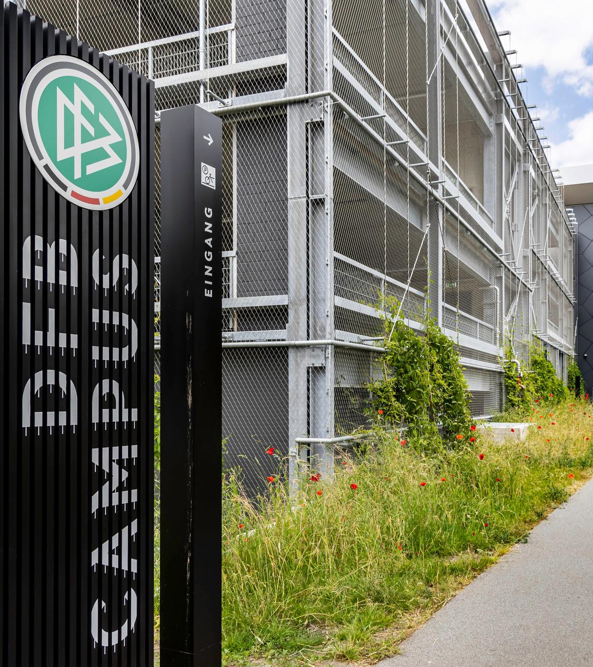Blick auf den DFB-Campus in Frankfurt