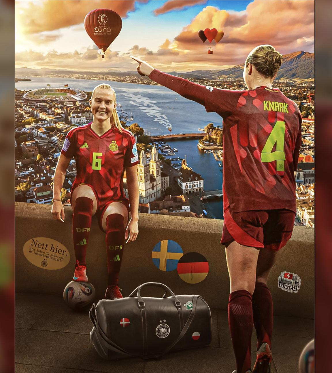 DFB, Frauenteam, Instagram, Deutschland - Schweden, KI-Bild