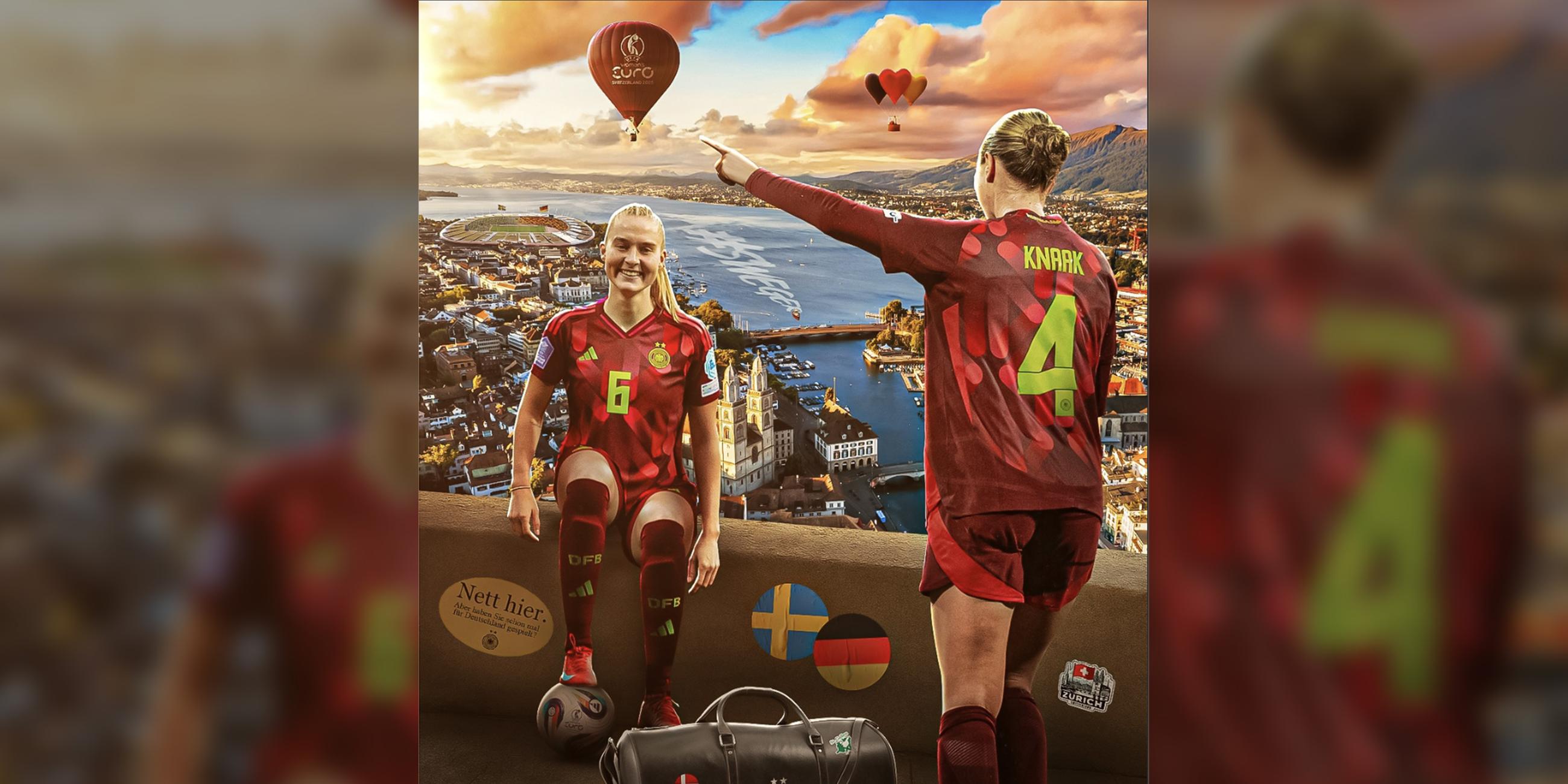 DFB, Frauenteam, Instagram, Deutschland - Schweden, KI-Bild