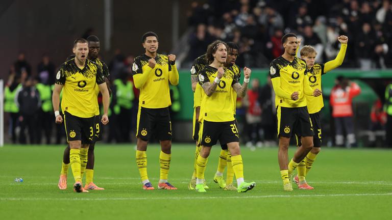 Marcel Sabitzer und Ansgar Knauff im Spiel Frankfurt gegen Dortmund am 28.10.25