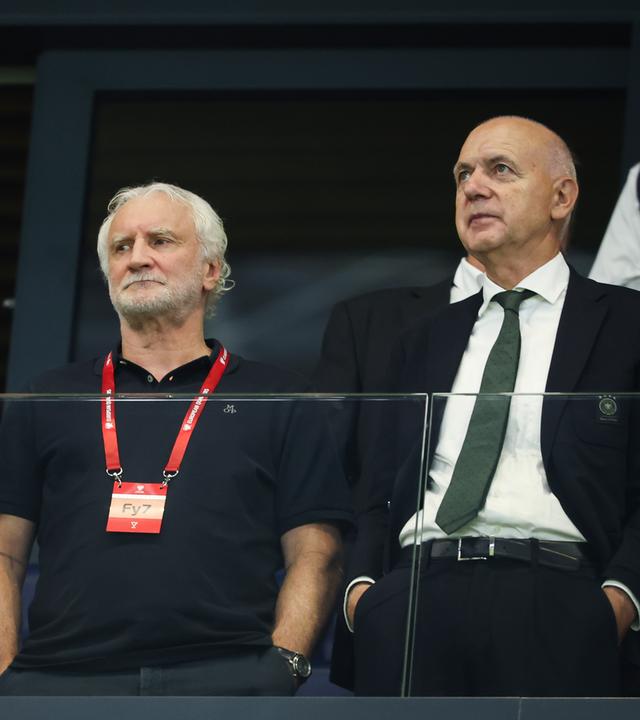 Bernd Neuendorf, Rudi Völler und Andreas Rettig (v.r.n.l.)