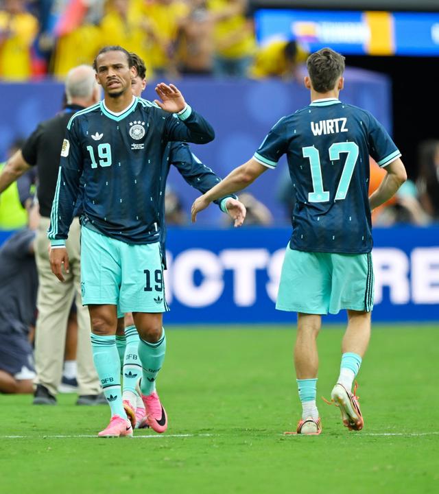 Deniz Undav, Aleksandar Pavlovic, Leroy Sane und Florian Wirtz am 26.06.26