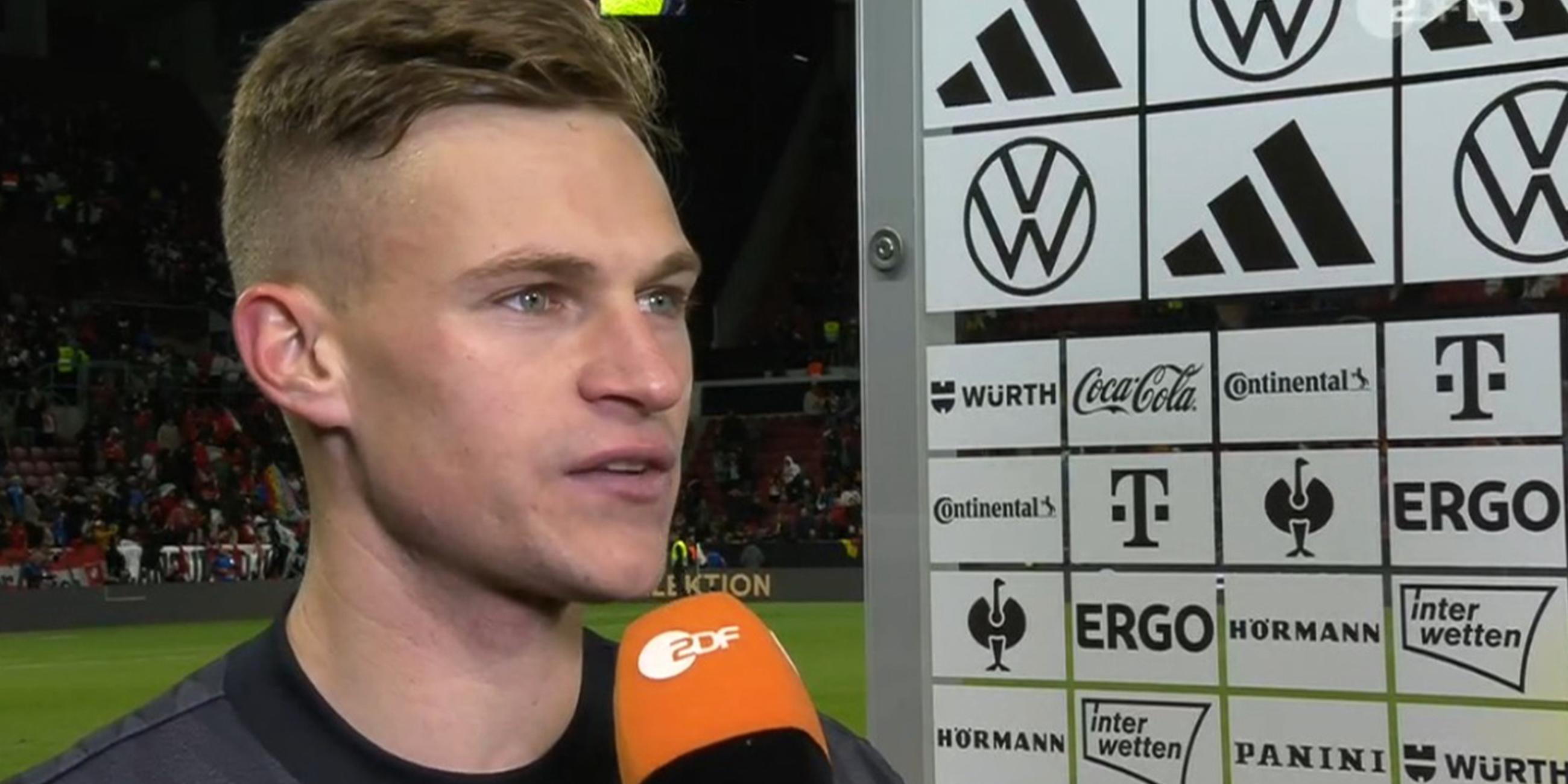Deutschlands Joshua Kimmich im Interview am 25.03.2023 in Mainz.