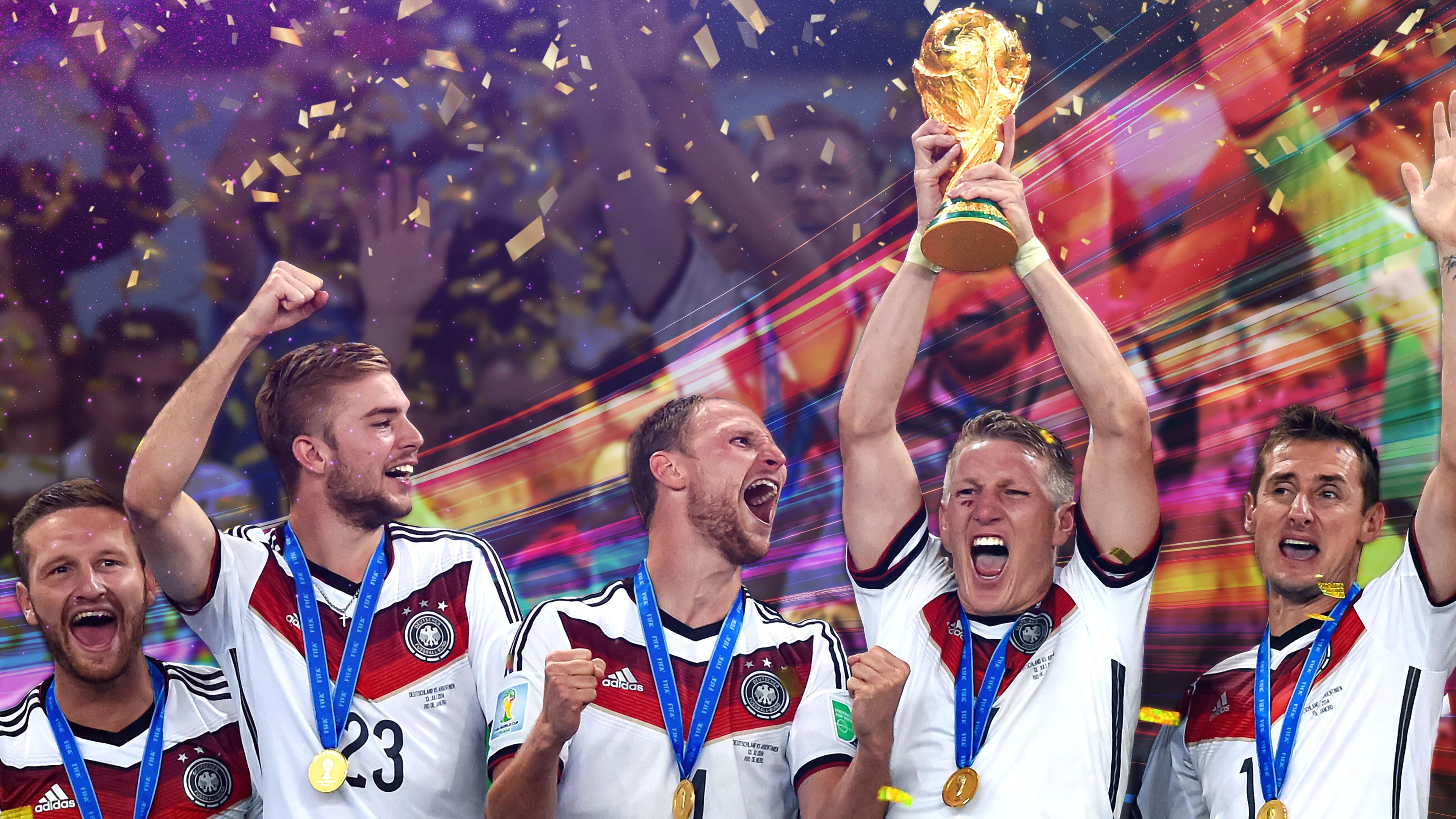 Die deutsche Nationalmannschaft feiert den WM-Sieg