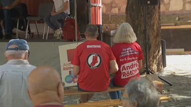 Wahlkampf der Linken in Sangerhausen
