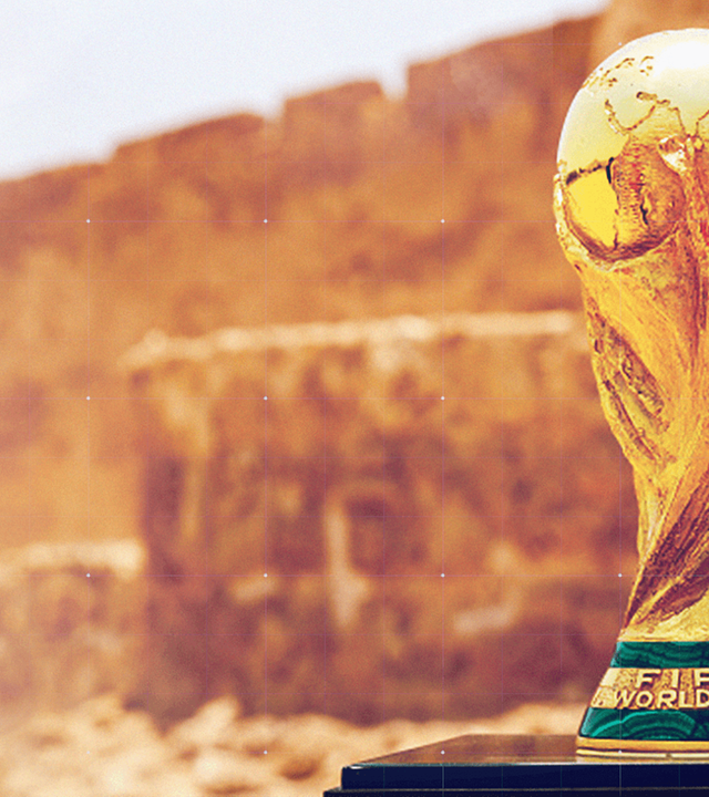 Goldener Fußball-WM-Pokal