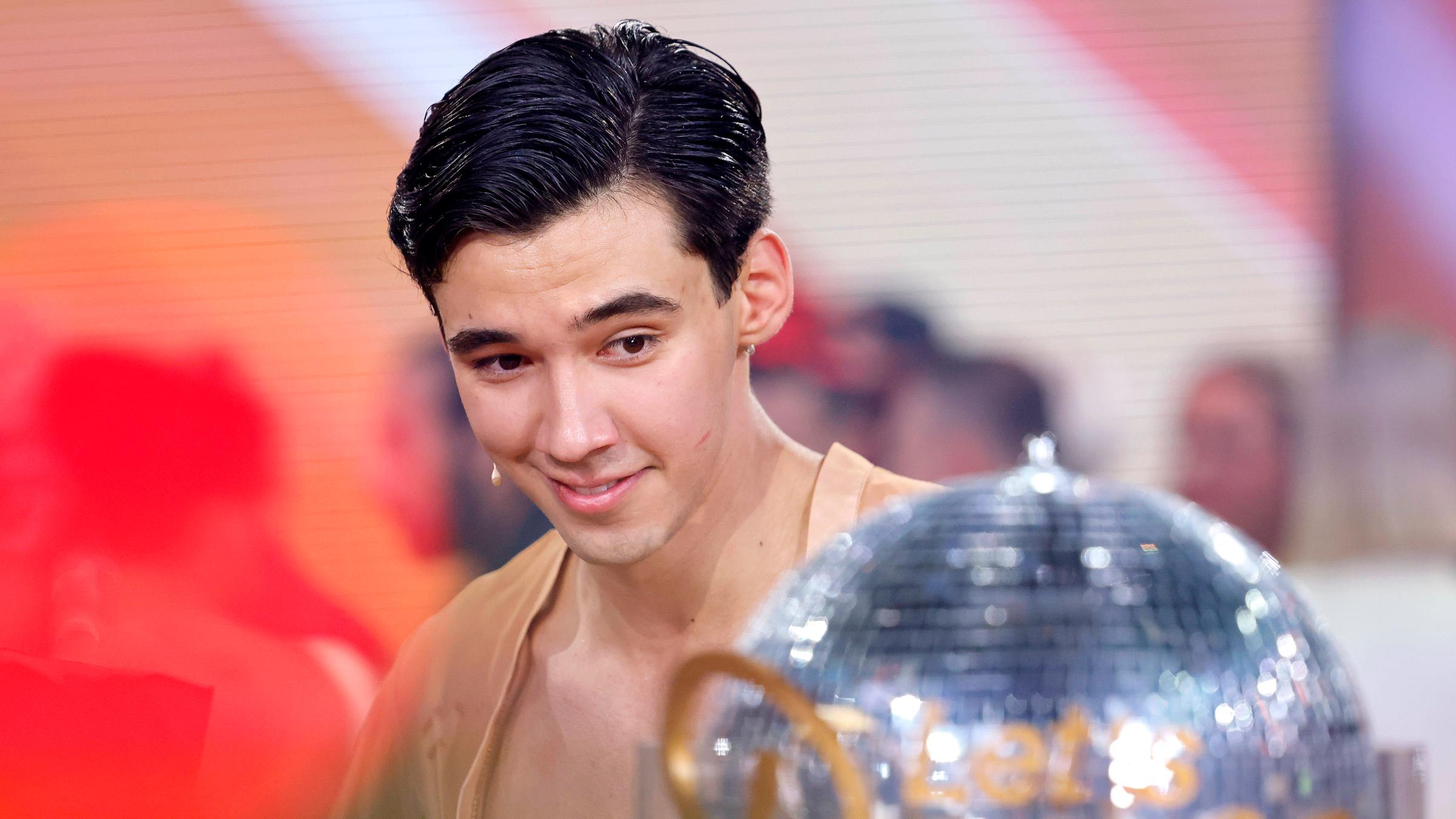 Golfprofi Diego Pooth nach seinem Sieg im Finale der 18. Staffel der RTL-Tanzshow Lets Dance im Coloneum, Köln, am 23.05.2025