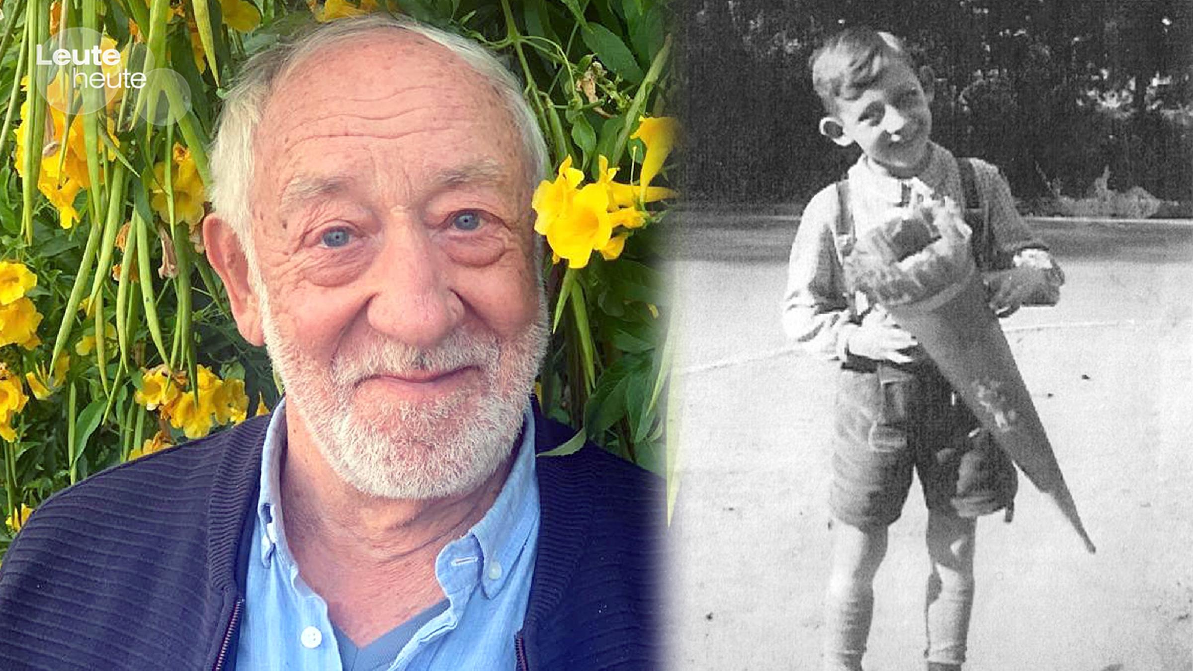 Dieter Hallervorden heute (L) und als Kind (R).