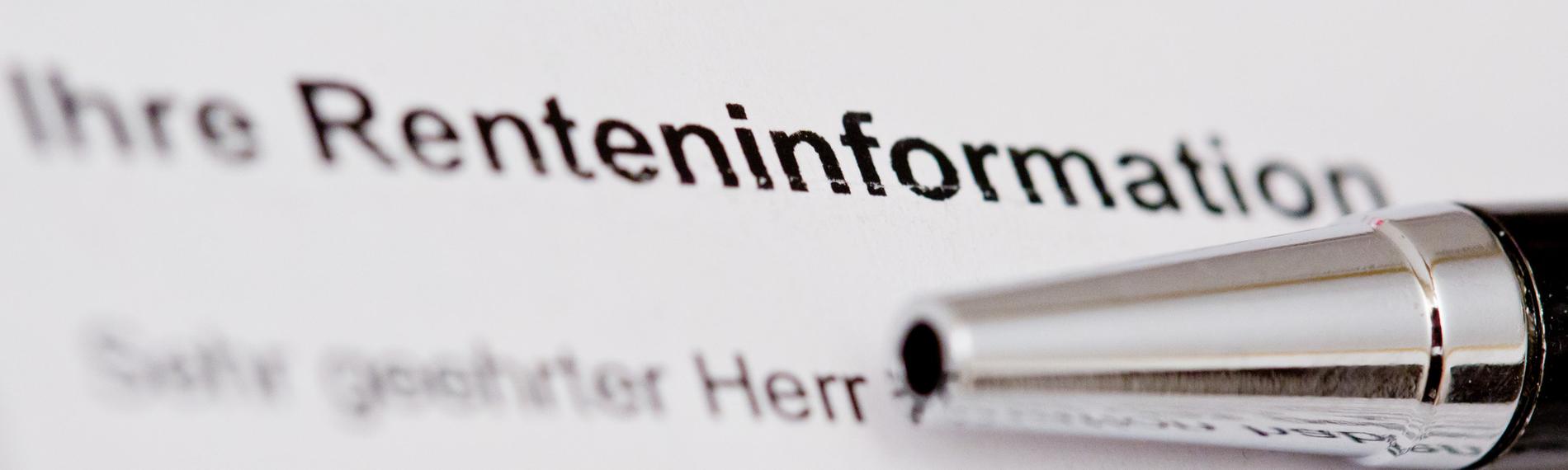 Brief mit der jährlichen Renteninformation