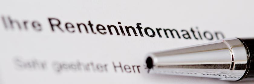 Brief mit der jährlichen Renteninformation