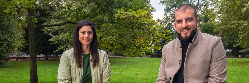 Autor Burak Yilmaz und "Forum"-Moderatorin Dilek Üsük