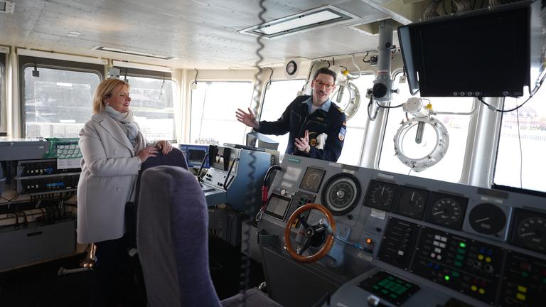 Die Wehrbeauftragte des Bundestages, Eva Högl, besucht 3. Minensuchgeschwader.