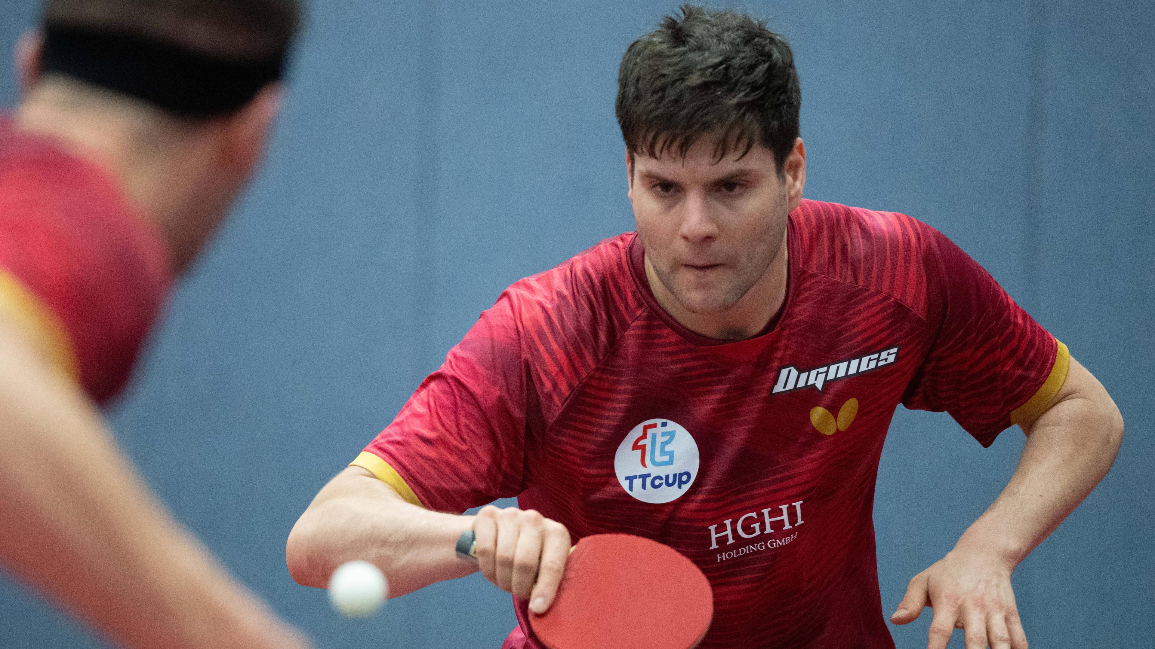 Dimitrij Ovtcharov beim Training.