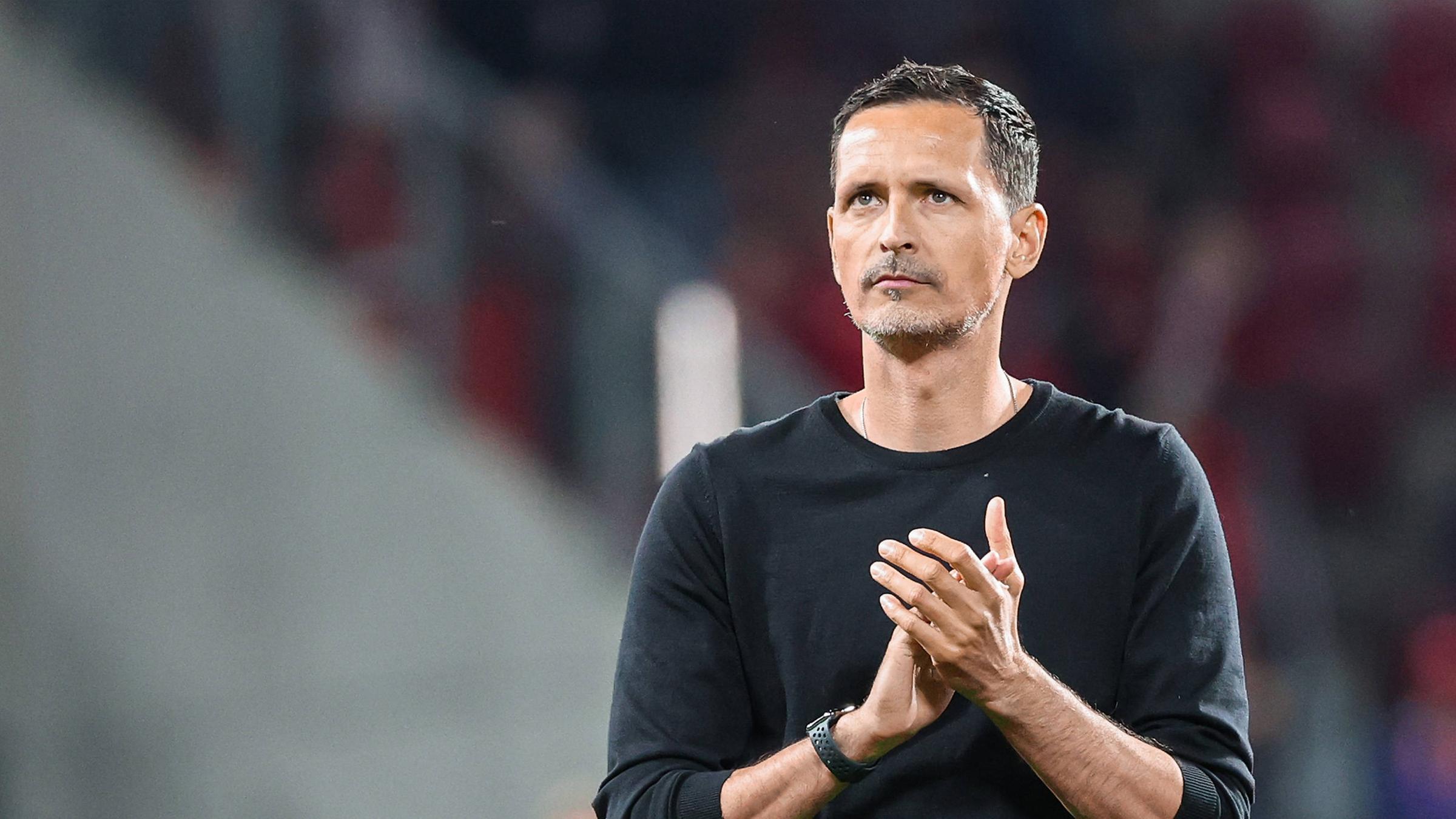 Dino Toppmöller am 04.05.2025 in der Mewa Arena in Mainz