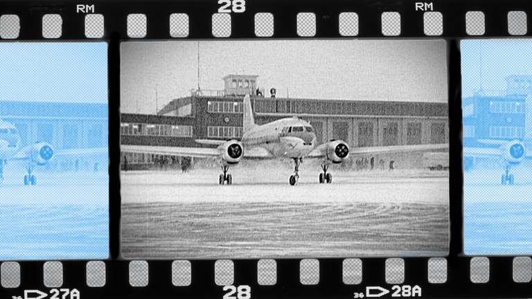 Erster Direktflug zwischen BRD und DDR
