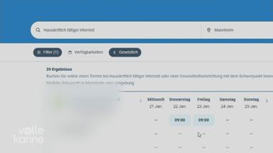 Terminfilter von Doctolib