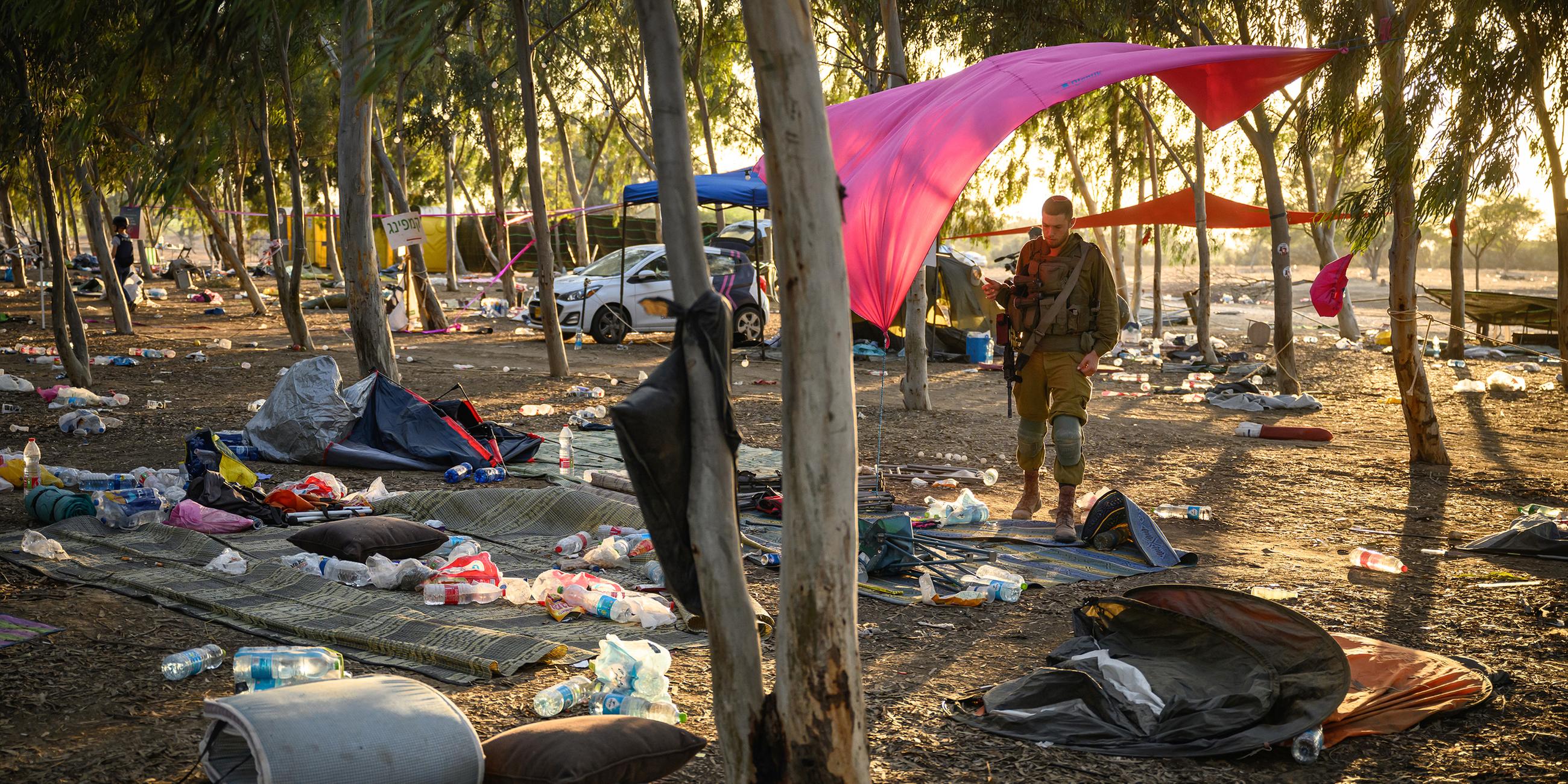 Verwüstung nach Angriff der Hamas auf Musikfestival