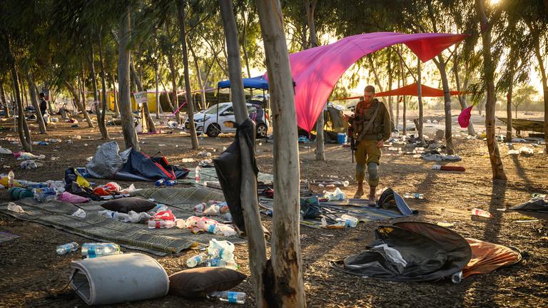 Verwüstung nach Angriff der Hamas auf Musikfestival