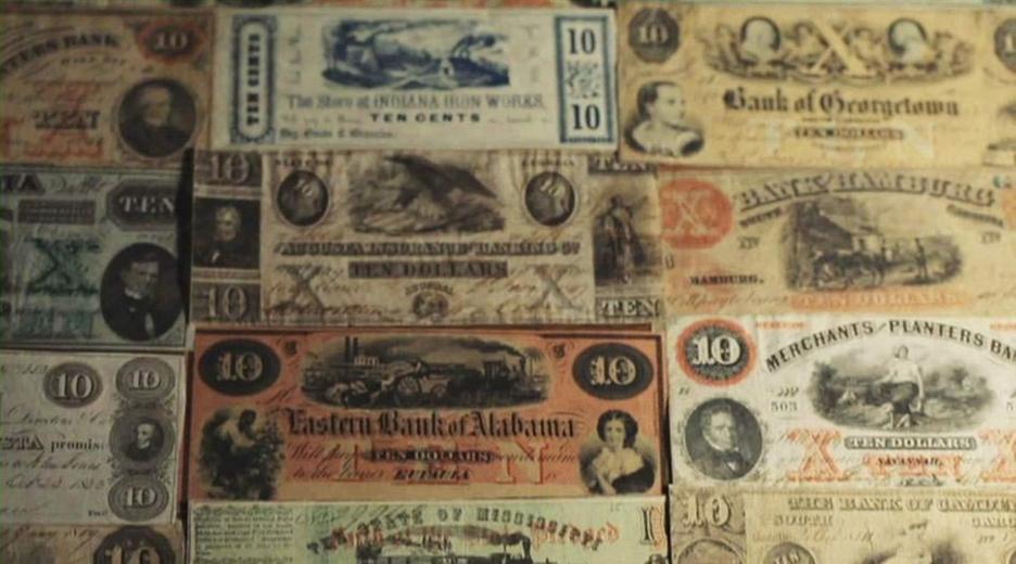 Dollarnoten aus dem 19. Jahrhundert