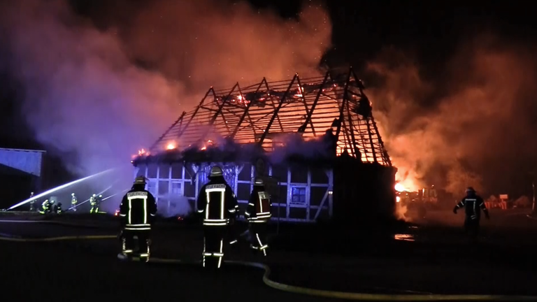Feuerkatastrophe zerstört Dollern 