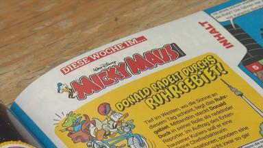 Eine Seite von einem Micky Maus-Comic mit der Reise durch das Ruhrgebiet