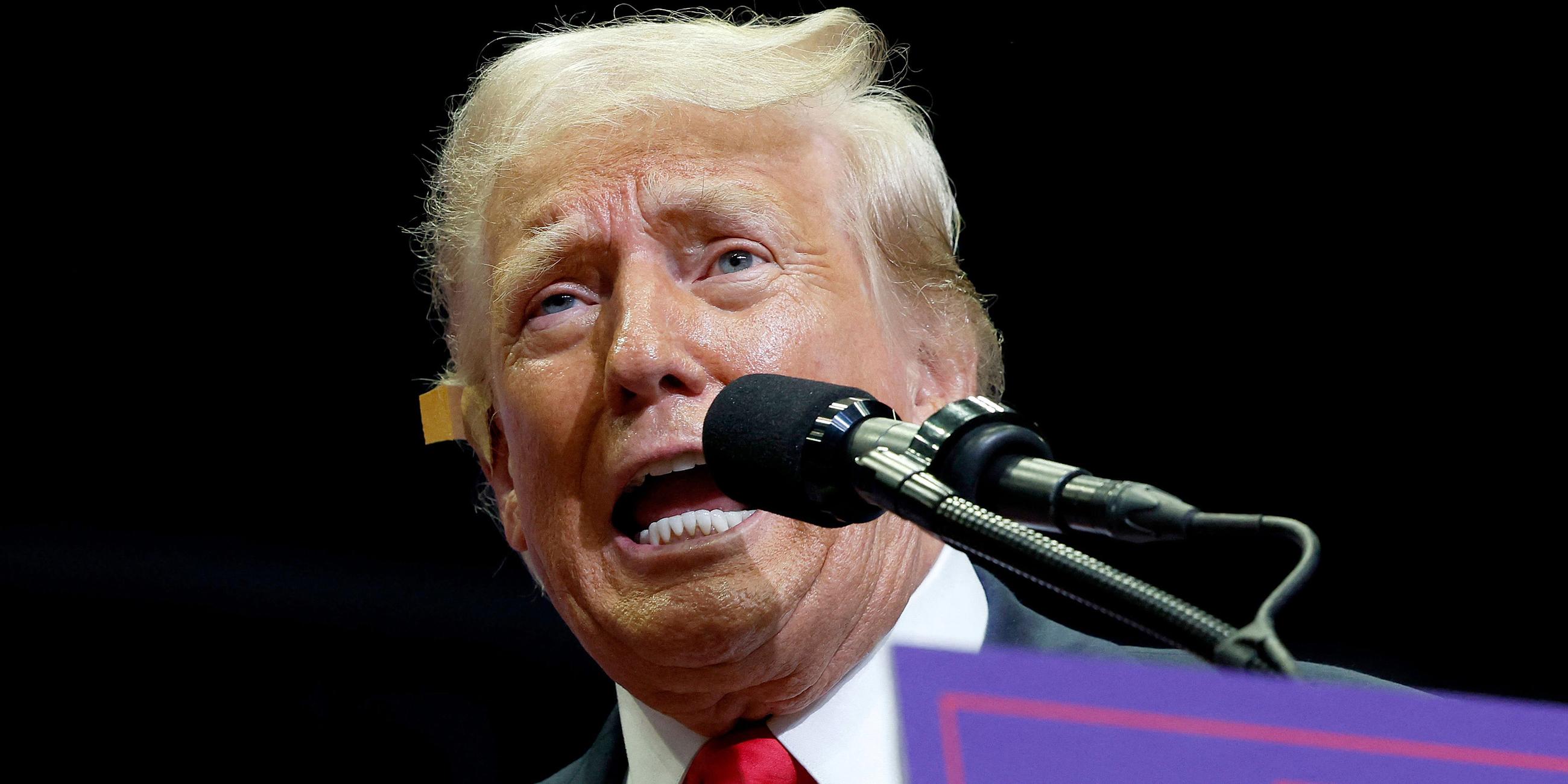 Der ehemalige US-Präsident Donald Trump, aufgenommen am 20.07.2024 in Grand Rapids (USA)