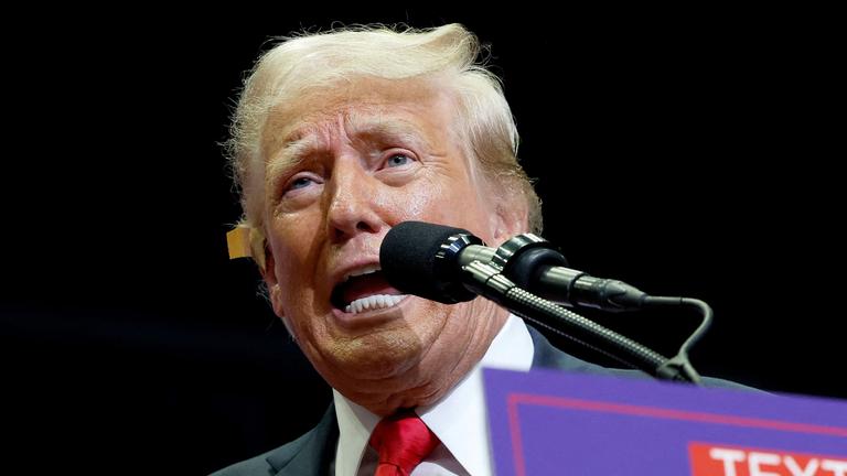 Der ehemalige US-Präsident Donald Trump, aufgenommen am 20.07.2024 in Grand Rapids (USA)