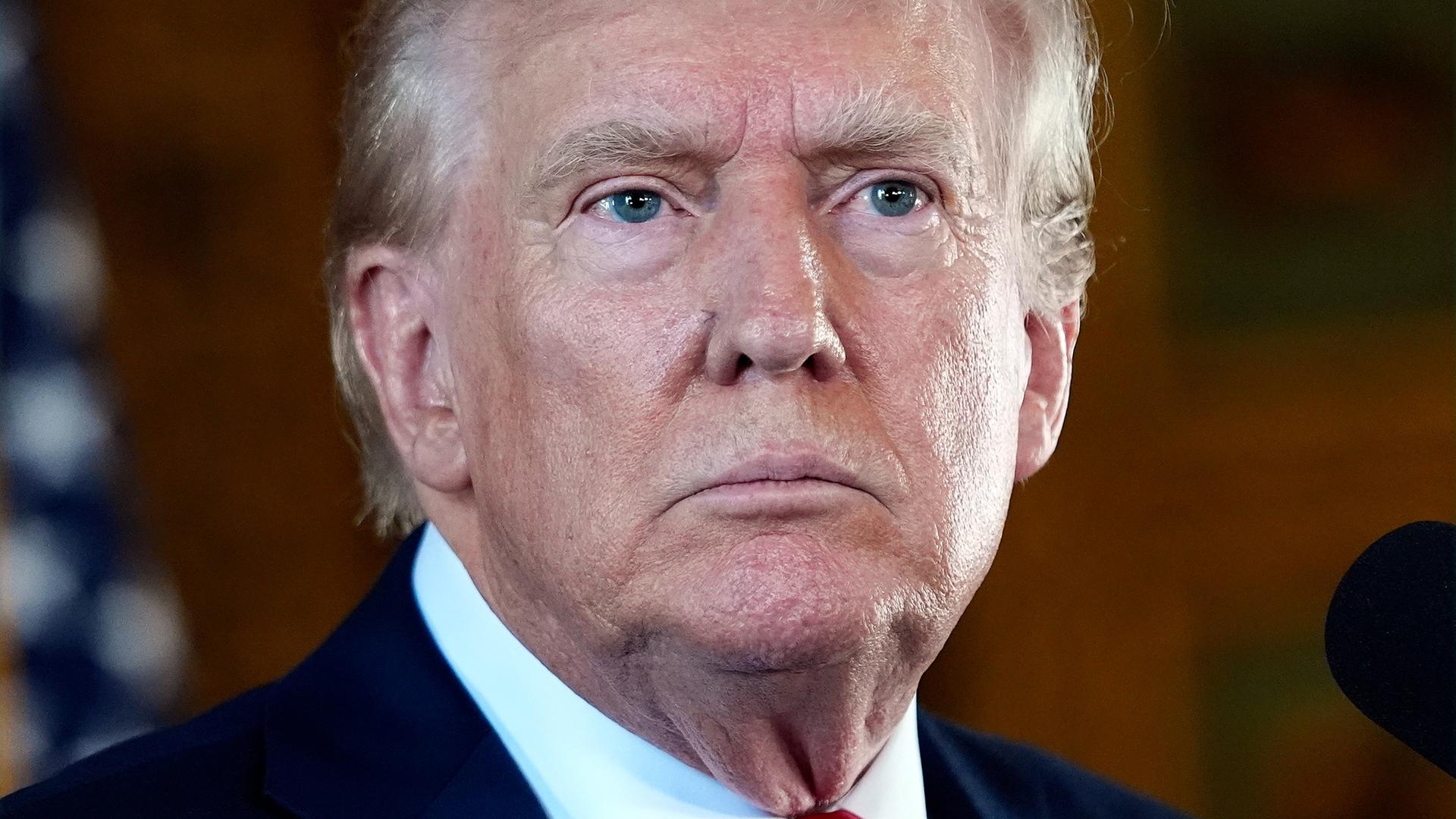 Der ehemalige US-Präsident Donald Trump, aufgenommen am 08.08.2024 in Palm Beach (USA)