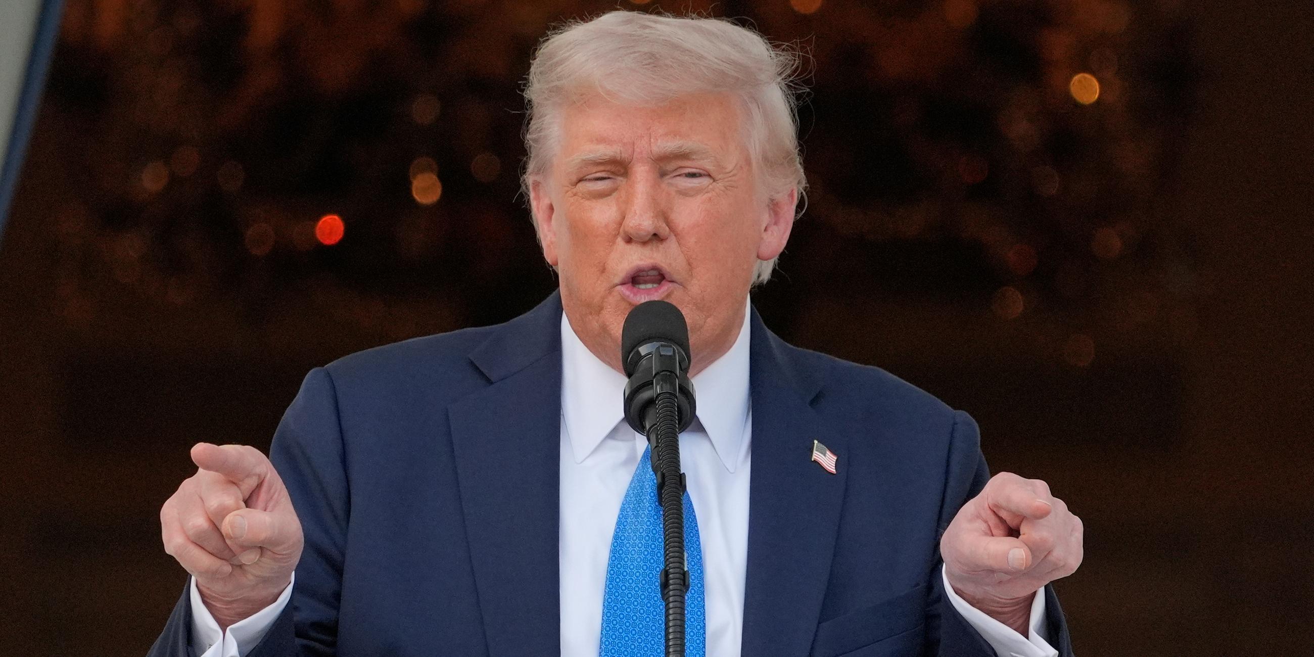 US-Präsident Donald Trump spricht während einer Veranstaltung am 4. Juni vom Balkon des Weißen Hauses.