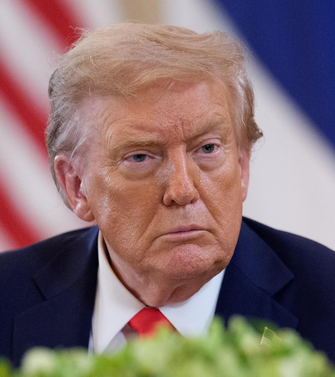 US-Präsident Donald Trump im East Room des Weißen Hauses.