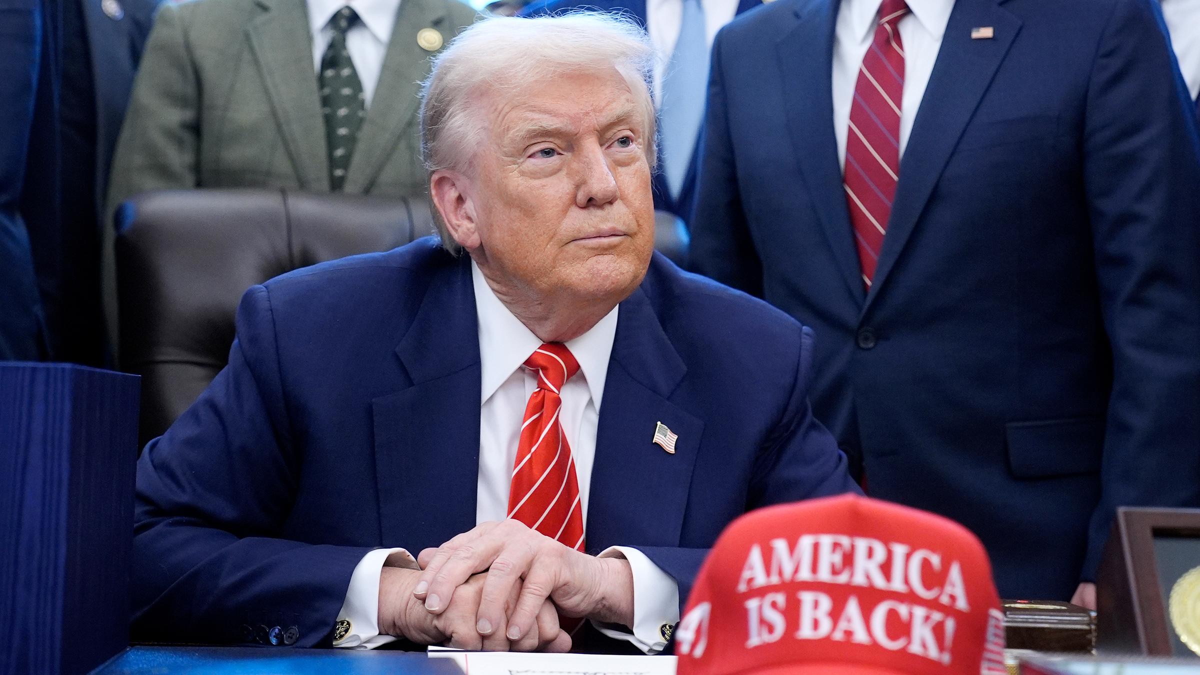 Donald Trump, aufgenommen am 02.03.2026 in Washington (USA)