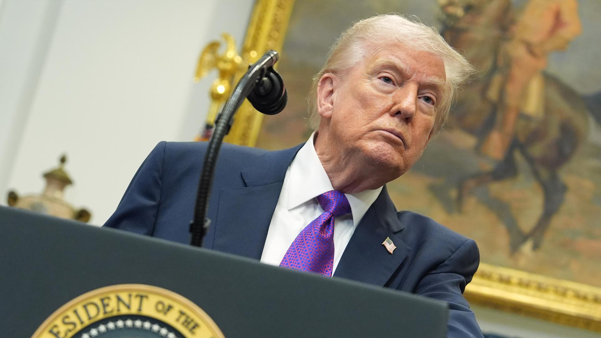 US-Präsident Donald Trump im Rossevelt Room des Weißen Hauses. (Archiv)