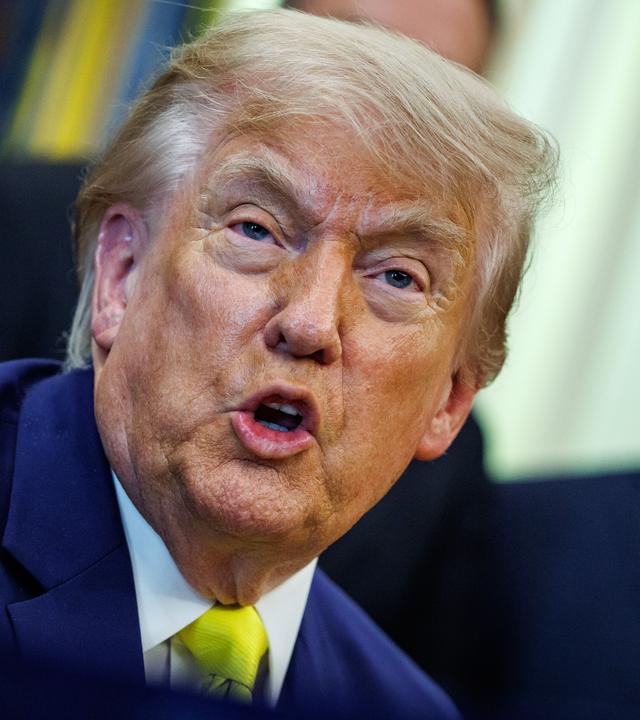US-Präsident Donald Trump am 04.06.2026 im Oval Office des Weißen Hauses in Washington, D.C., USA.