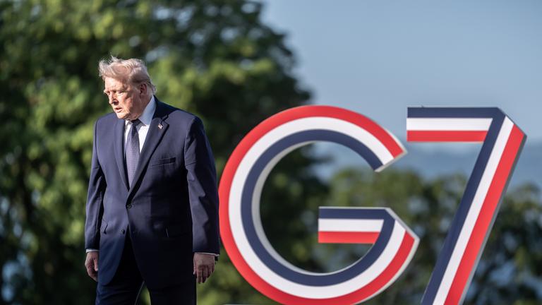 US Präsident Donald Trump beim des G7-Gipfeltreffen in Evian.
