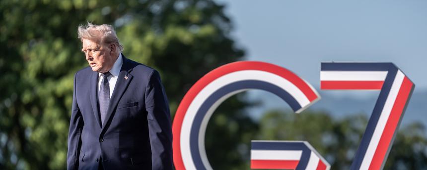 US Präsident Donald Trump beim des G7-Gipfeltreffen in Evian.