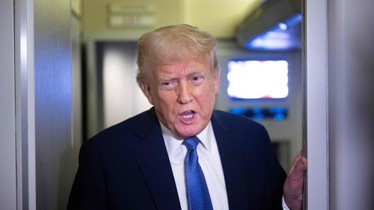 Donald Trump in Air Force One