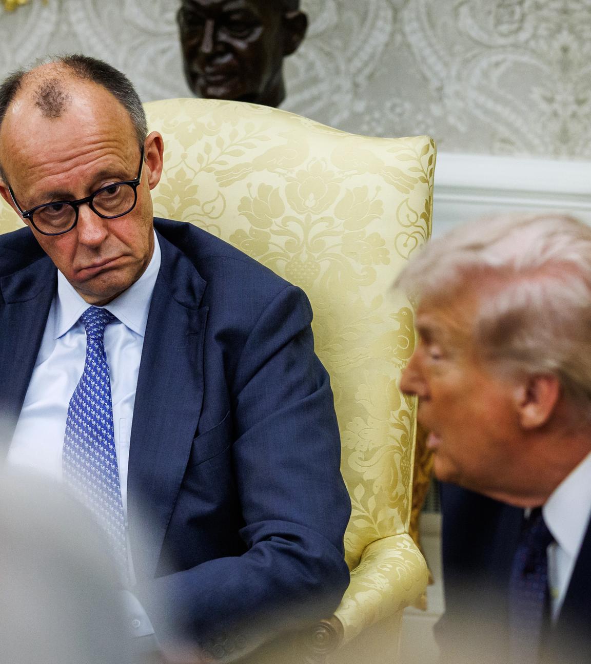 Donald Trump und Friedrich Merz, aufgenommen am 03.03.2026 in Washington, DC (USA)