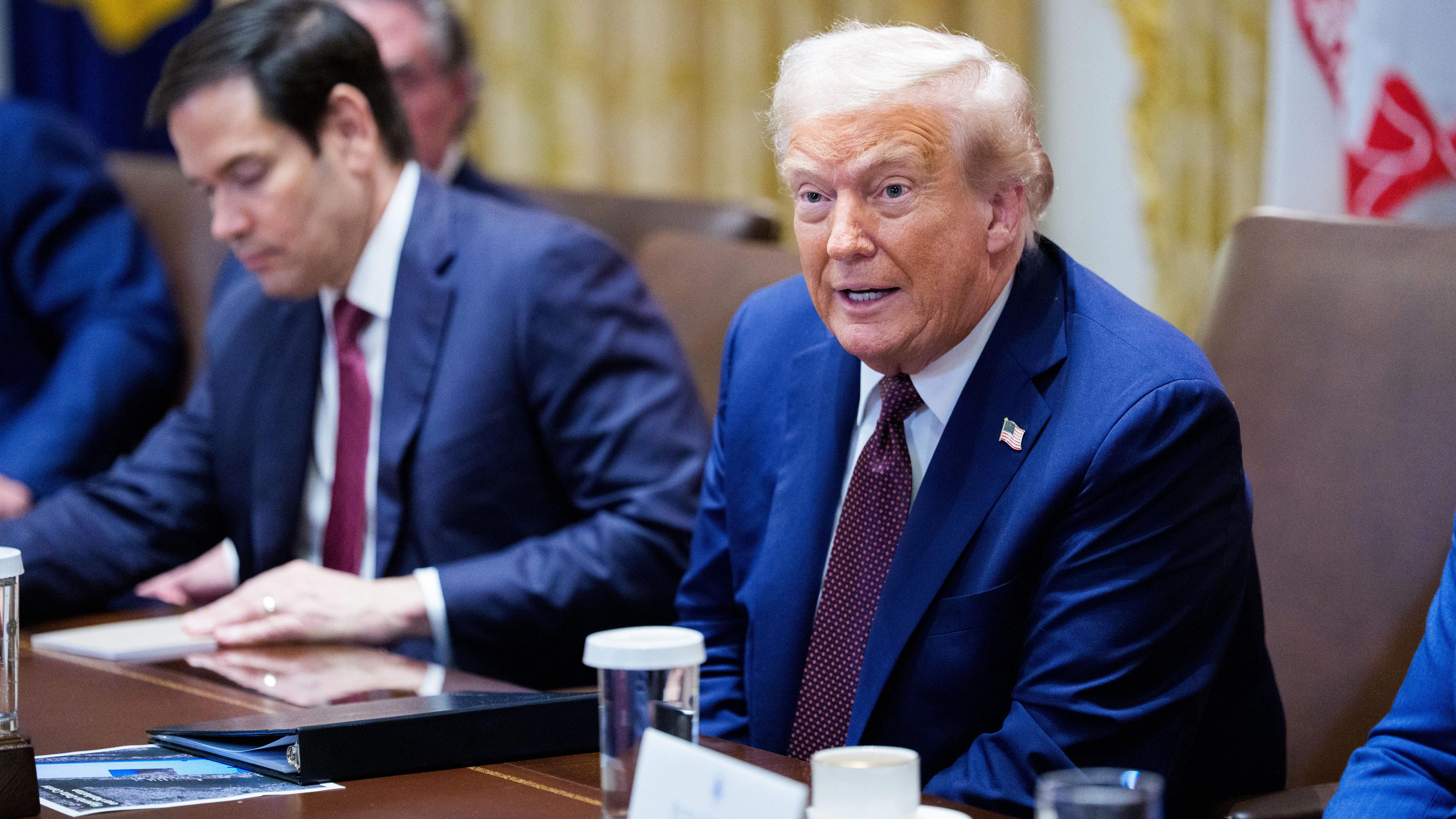 Donald Trump bei einem Kabinettsmeeting in Washington