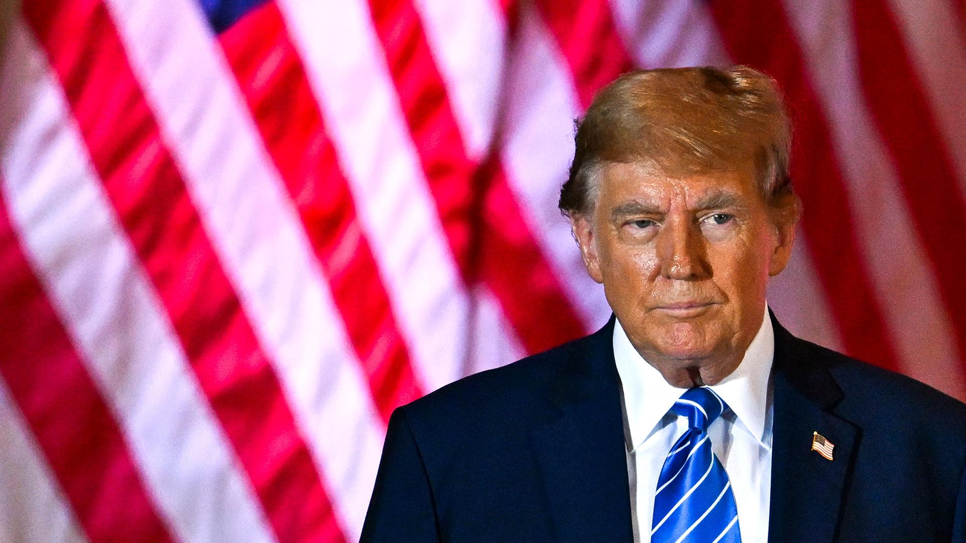 Donald Trump bei einer Wahlparty am Super Tuesday im Mar-a-Lago Club in Palm Beach, Florida