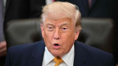 US-Präsident Donald Trump spricht im Oval Office des Weißen Hauses. 