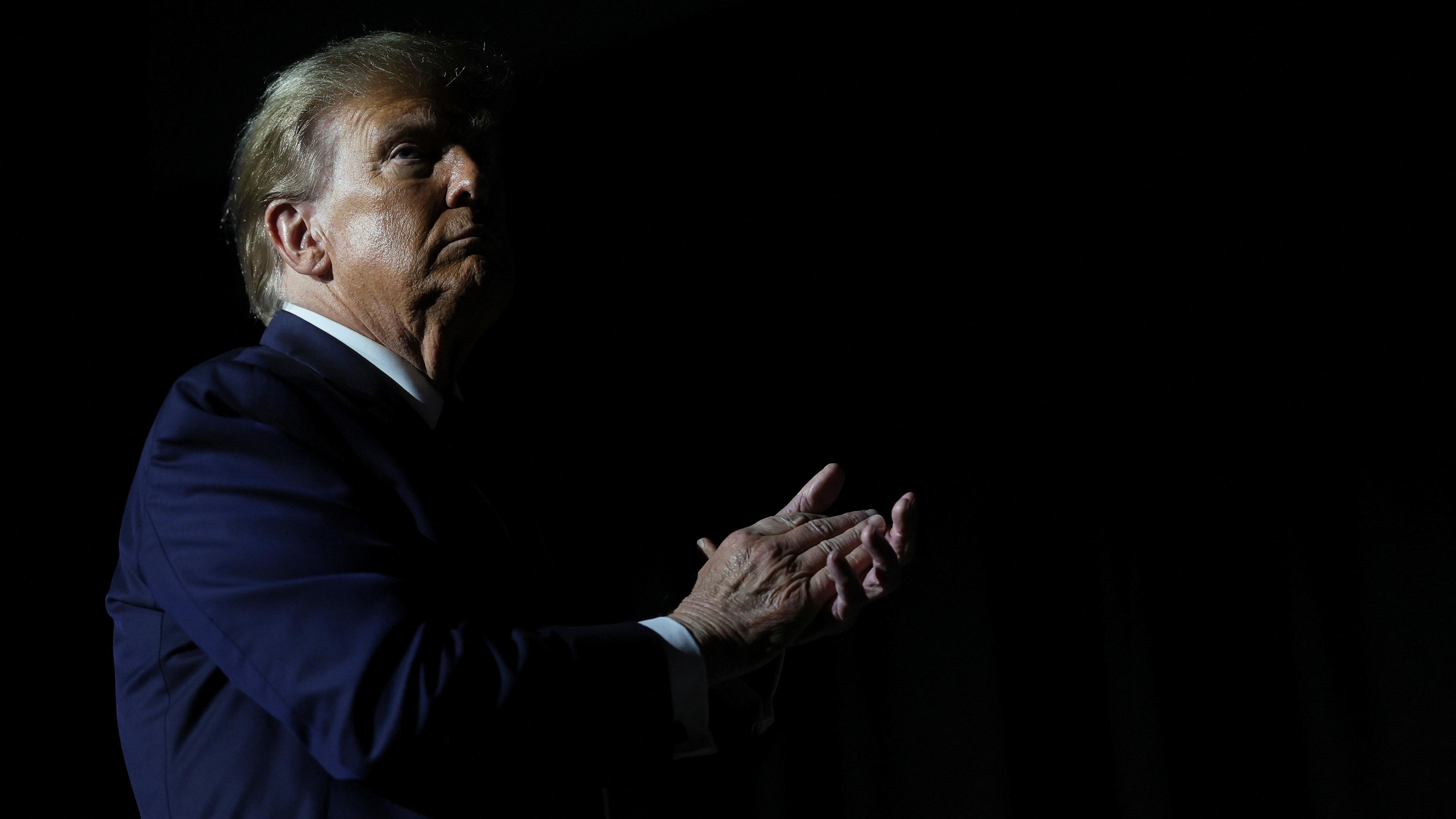 Ehemalige US-Präsident und republikanische Präsidentschaftskandidat Donald Trump in Harrisburg