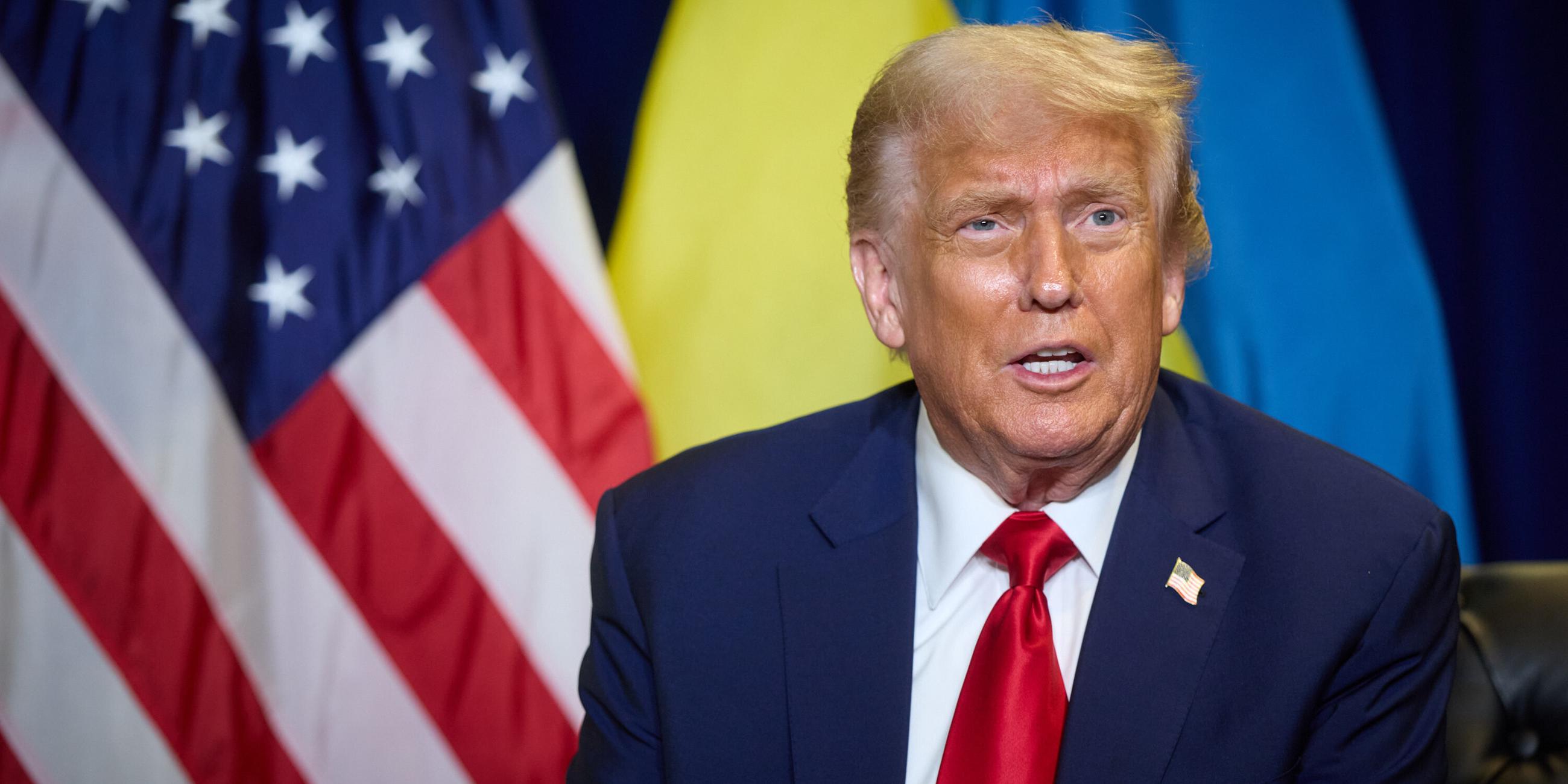 US-Präsident Donald Trump trifft Wolodymyr Selenskyj am Rande der der 80.UN-Vollversammlung in New York am 23.09.2025.