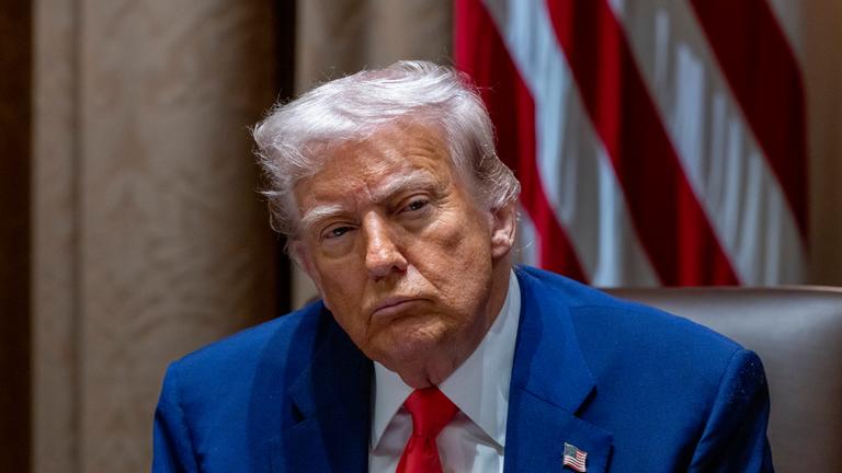 Donald Trump bei einem Kabinettsmeeting.