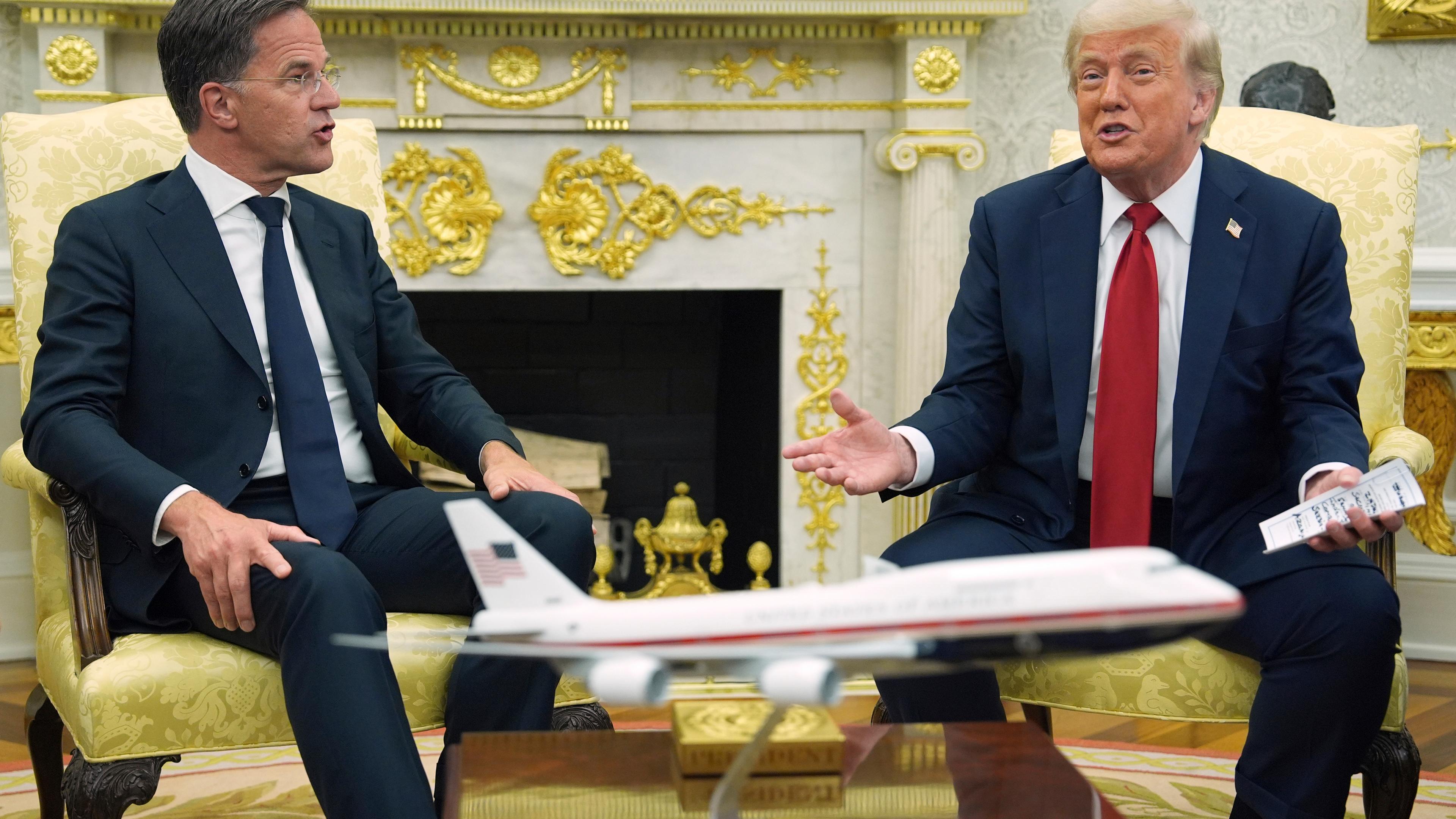 Donald Trump und Mark Rutte im Oval Office